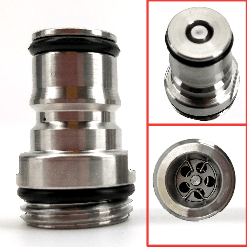 Liquid post with 1/2 inch male thread for Cornelius-style ball lock kegs