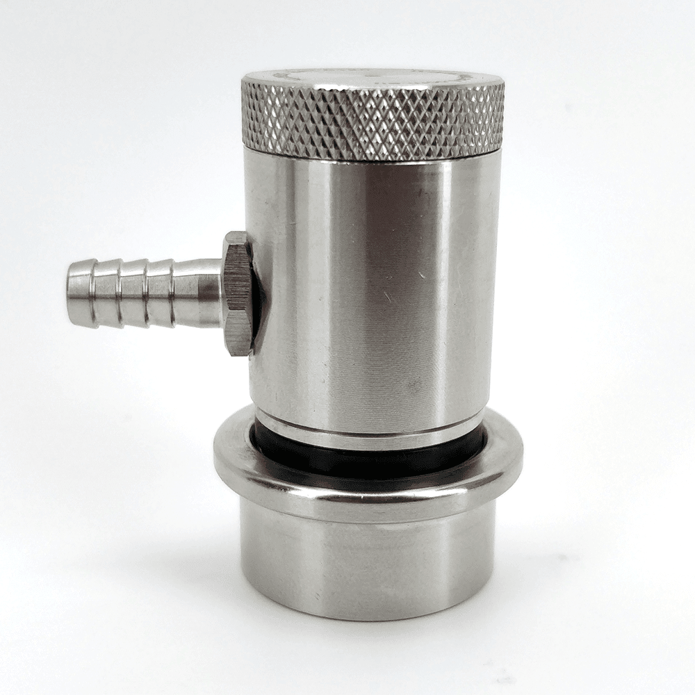Machined stainless ball lock disconnect barb black liquid