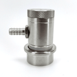 Machined stainless ball lock disconnect barb grey gas