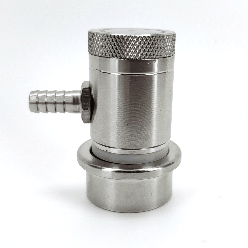 Machined stainless ball lock disconnect barb grey gas