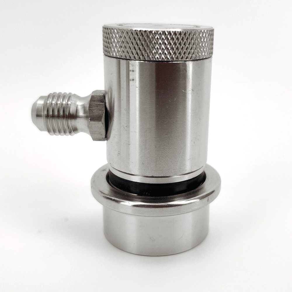 Machined stainless ball lock disconnect MFL thread black liquid