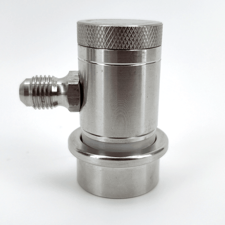 Machined stainless ball lock disconnect MFL thread grey gas