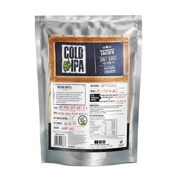 Mangrove Jack's Cold IPA - 2.5kg (makes 23L) - Distillery King Australia