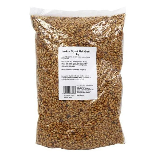 Medium Crystal Malt Grain - Whole 1 kg - Distillery King Australia