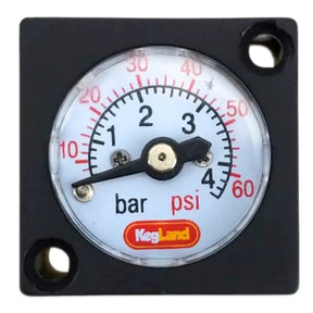 Mini gauge 27mm radial stem 0-60psi