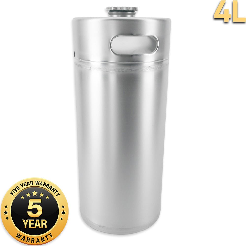 4 litre stainless steel mini keg