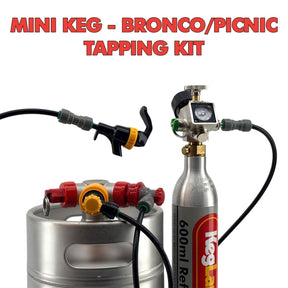 Mini Keg Bronco picnic tap tapping kit