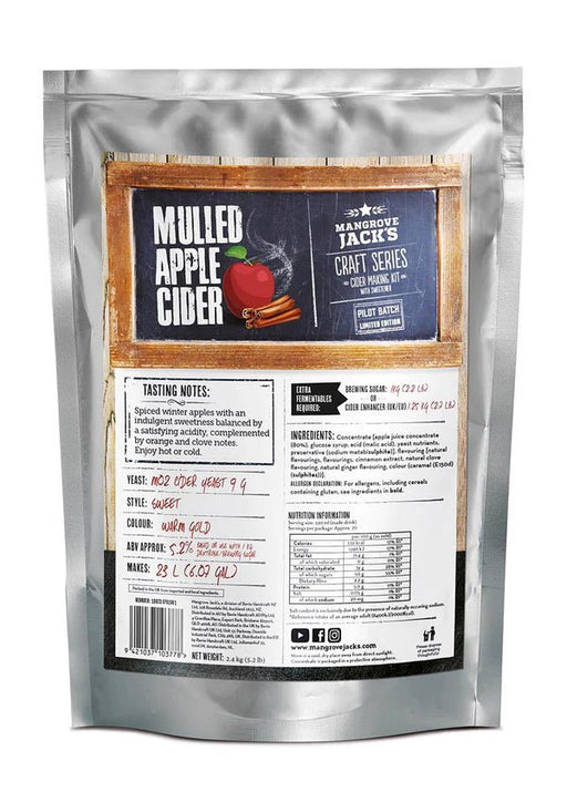 Mulled Apple Cider Brewing Pouch 2.4kg (makes 23L) - Distillery King Australia