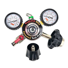 NEW: Type 30 - MK5 CO2 Regulator - Tool - Free - Dual Gauge (6.5bar PRV & 100psi Gauge) - Distillery King Australia