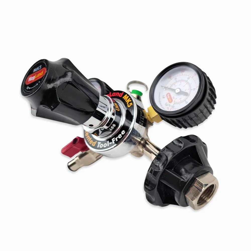 NEW: Type 30 - MK5 CO2 Regulator - Tool - Free - Dual Gauge (6.5bar PRV & 100psi Gauge) - Distillery King Australia