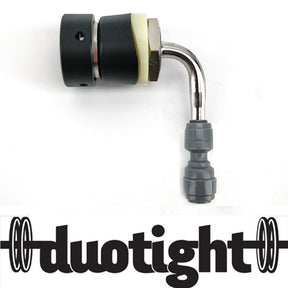 NukaTap duotight stainless steel short shank, black