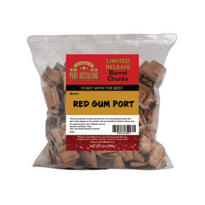 Oak Barrel Chunks - Red Gum Port Chips 500g - Distillery King Australia