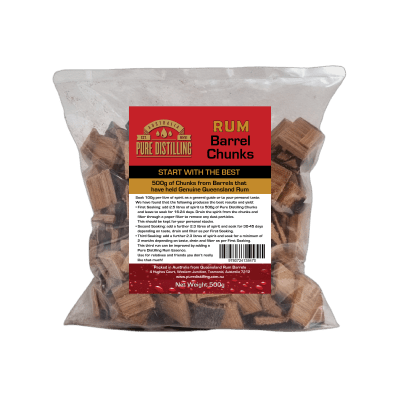 Oak Barrel Chunks - Rum Chips 500g - Distillery King Australia