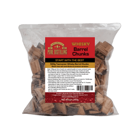 Oak Barrel Chunks - Tasmanian Whiskey Chips 500g - Distillery King Australia