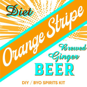 Orange Stripe Jamaican Brewed Ginger Beer Diet DIY BYO keg kit