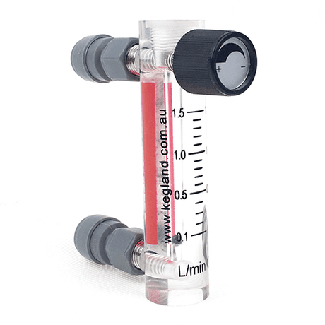 Oxygen flow meter with duotight 8mm fitting