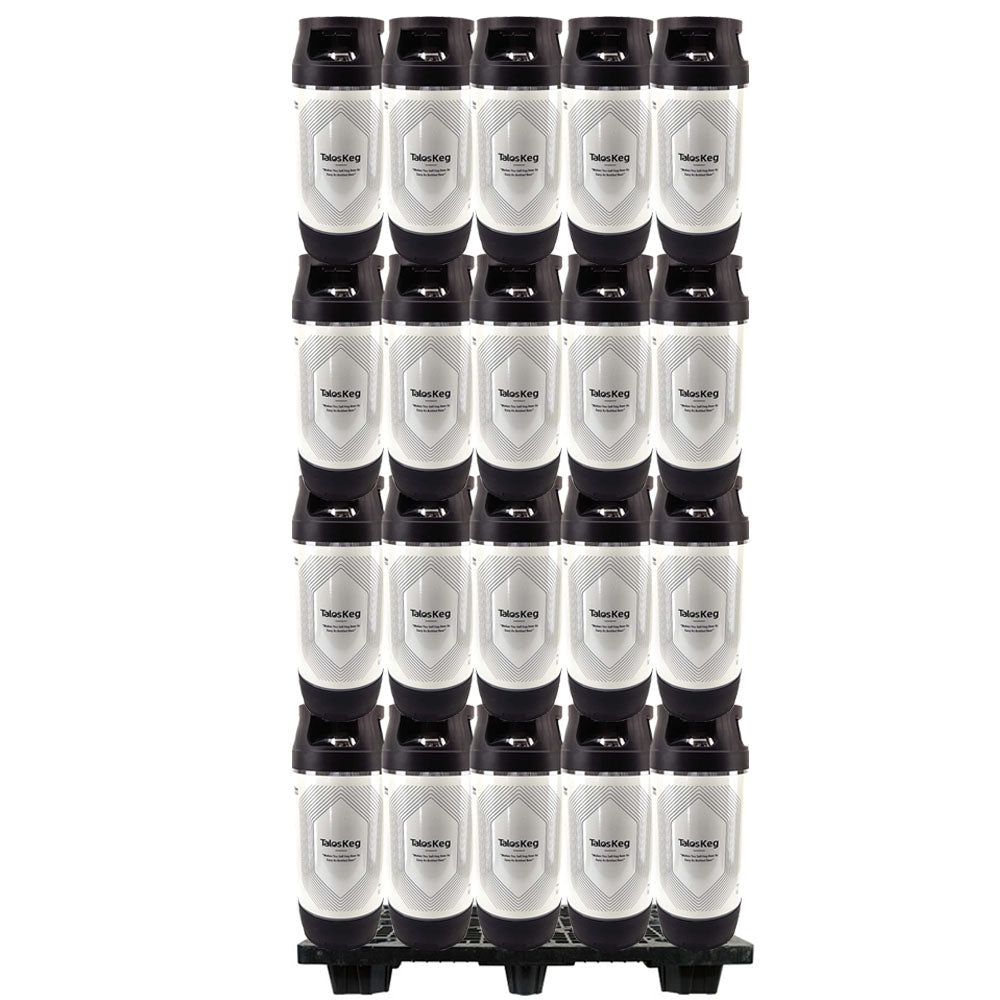Pallet of 100 x 20L Talos one way kegs, T-Type