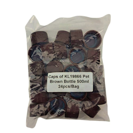 PCO1881 caps 24 pack, PET brown bottle