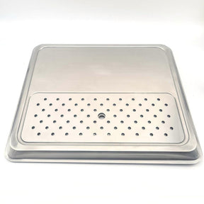 Medium stainless steel plinth drip tray 410mm x 480mm
