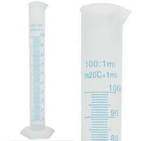 100mL polypropylene measuring cylinder with graduations