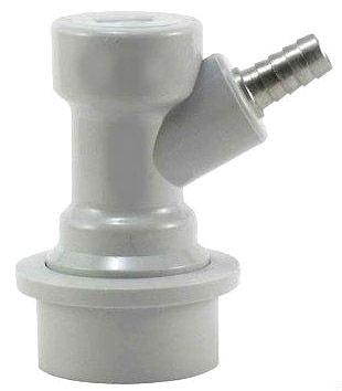 Grey gas ball lock disconnect for Cornelius-style kegs