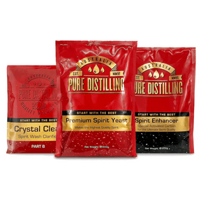 Premium Wash Pack with Yeast, Carbon and Clear for Pure Distilling - Distillery King Australia