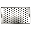 Punched stainless steel counter top drip tray