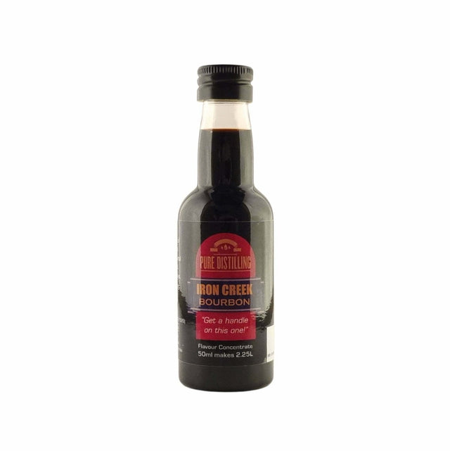 Pure Distilling Bourbon Iron Creek Essence 50mL - Flavours 2.25L of Neutral Alcohol - Distillery King Australia