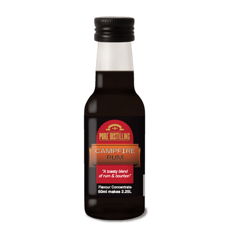 Pure Distilling Rum Campfire Essence 50mL - Flavours 2.25L of Neutral Alcohol - Distillery King Australia