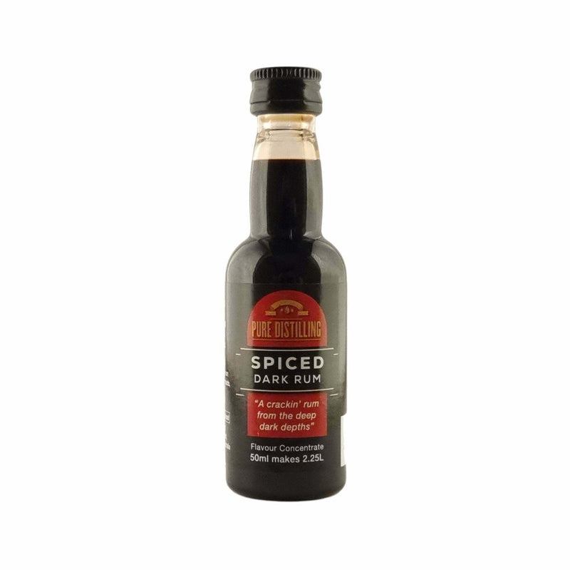 Pure Distilling Rum Dark Spiced Rum Essence 50mL - Flavours 2.25L of Neutral Alcohol - Distillery King Australia
