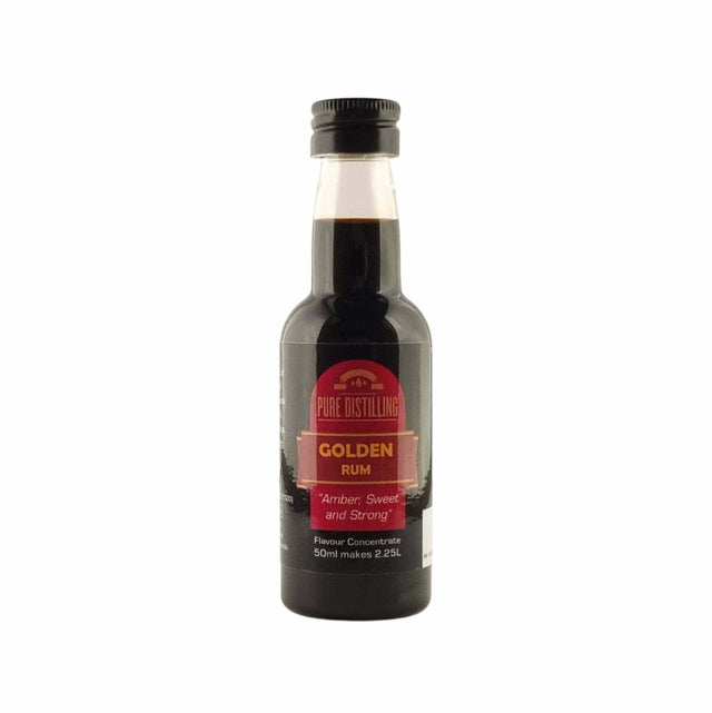 Pure Distilling Rum Golden Rum Essence 50mL - Flavours 2.25L of Neutral Alcohol - Distillery King Australia