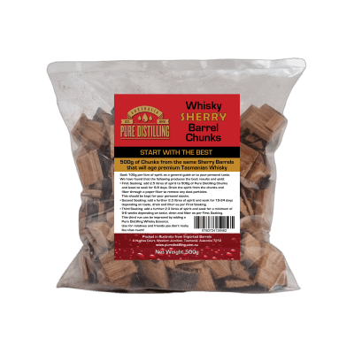 Sherry cask oak barrel chunks 500g pack