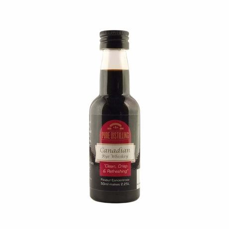 Pure Distilling Whiskey Canadian Rye Whisky Essence 50mL - Flavours 2.25L of Neutral Alcohol - Distillery King Australia