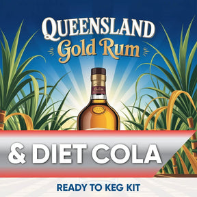 Queensland Gold Rum and Diet Cola ready-to-keg kit