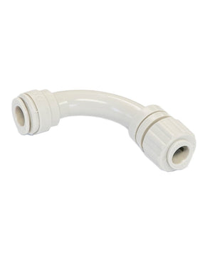 Quick Connect Plastic Fitting - Power Adaptor Flow Bend 5/16" Tube x 5/16" Power OD