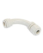 Quick Connect Plastic Fitting - Power Adaptor Flow Bend 5/16" Tube x 5/16" Power OD