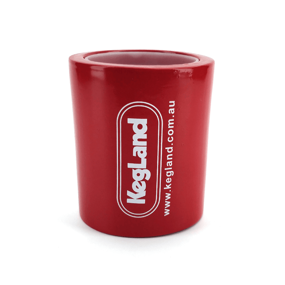 Red foam insulated stubby holder with Cannular branding