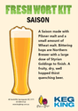 Saison fresh wort kit for home brewing