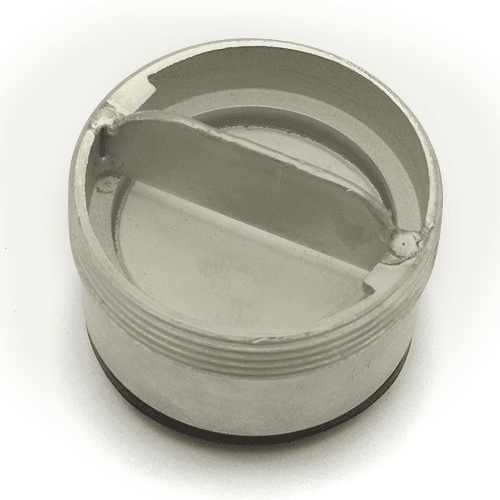 Stainless steel screw-in keg cap