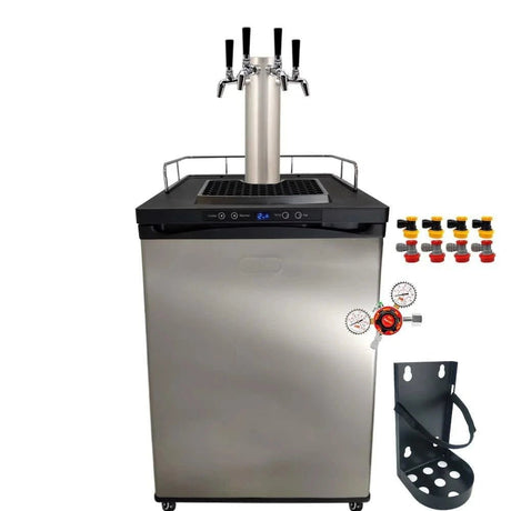 Series X Kegerator 4 Tap Quadruple Tap Four Tap PREMIUM BUNDLE 4x Taps with 4 New Kegs, Gas & Disconnects - Distillery King Australia
