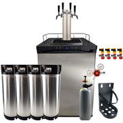 Series X Kegerator 4 Tap Quadruple Tap Four Tap PREMIUM BUNDLE 4x Taps with 4 New Kegs, Gas & Disconnects - Distillery King Australia