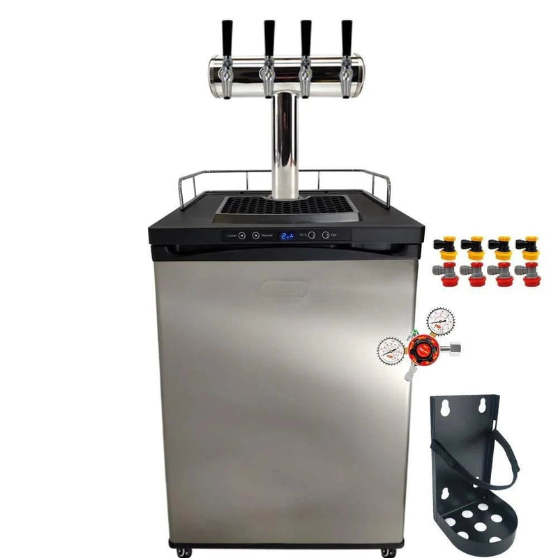 Series X Kegerator Quadruple Tap T - BAR 4 Taps with T - BAR - Fits up to 4x 19L Ball Lock Corny Kegs - Distillery King Australia