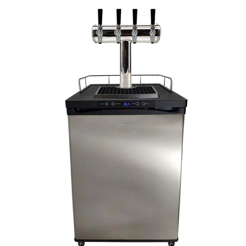 Series X Kegerator Quadruple Tap T - BAR 4 Taps with T - BAR - Fits up to 4x 19L Ball Lock Corny Kegs - Distillery King Australia