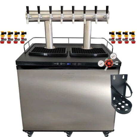 Series X Plus Kegerator Eight Tap T - BAR 8 Taps with T - BAR - Fits up to 8x 19L Ball Lock Corny Kegs - Distillery King Australia