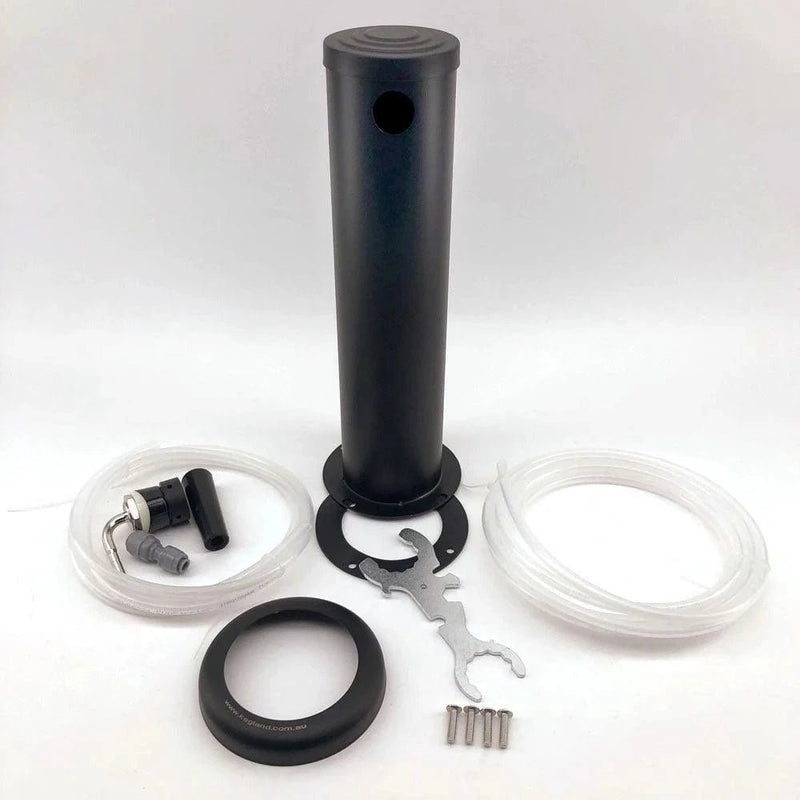 Single Tap Black Phantom Font Kit with duotight Short Shank and Black handle (Without Tap) - Distillery King Australia