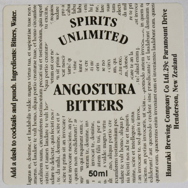 Spirits Unlimited Liqueur Angostura Bitters (Ready Made) 50mL - Distillery King Australia