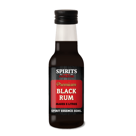 Spirits Unlimited Premium Rum Black Essence 50mL (Flavours 5L of Neutral Spirit) - Distillery King Australia