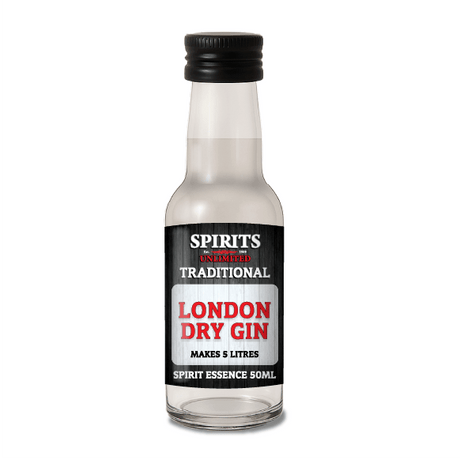 Spirits Unlimited Traditional Gin London Dry Essence 50mL (Flavours 5L of Neutral Spirit) - Distillery King Australia