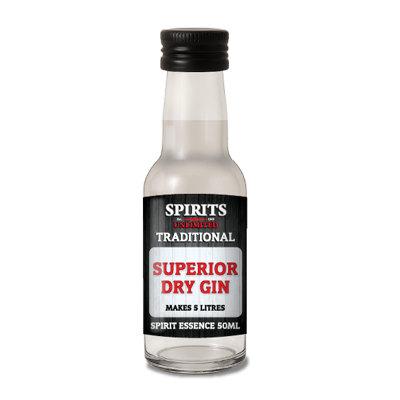 Spirits Unlimited Traditional Gin Superior Dry Essence 50mL (Flavours 5L of Neutral Spirit) - Distillery King Australia