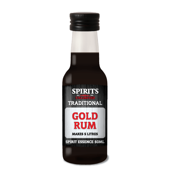Spirits Unlimited Traditional Gold Rum Essence 50mL (Flavours 5L of Neutral Spirit) - Distillery King Australia